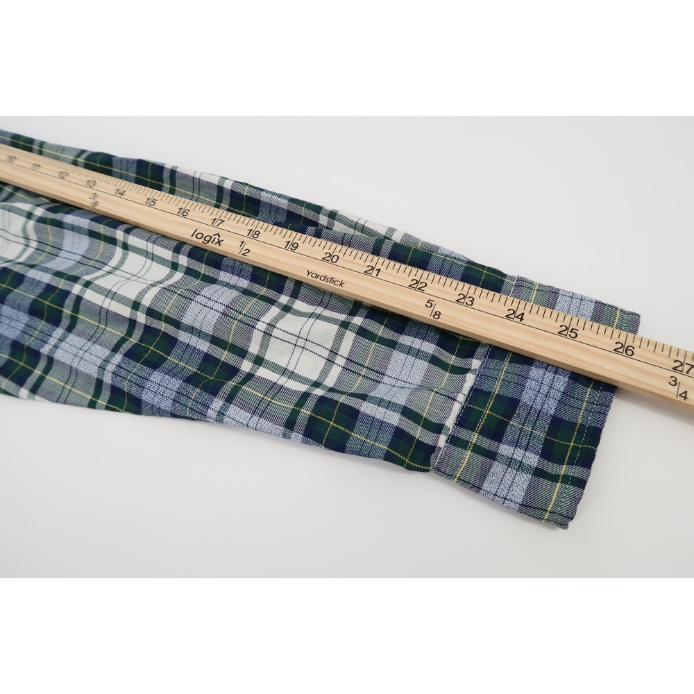 Vineyard Vines Performance Mens Large Green Blue Plaid Slim Fit Tucker Shirt - Picture 8 of 8